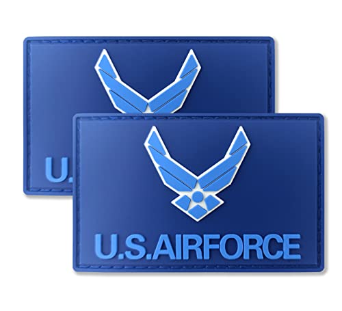 QQSD US Air Force Wings Flag Patch Tactical Military Patch - PVC Hook and Loop Fastener Patch, 2 Pack von QQSD