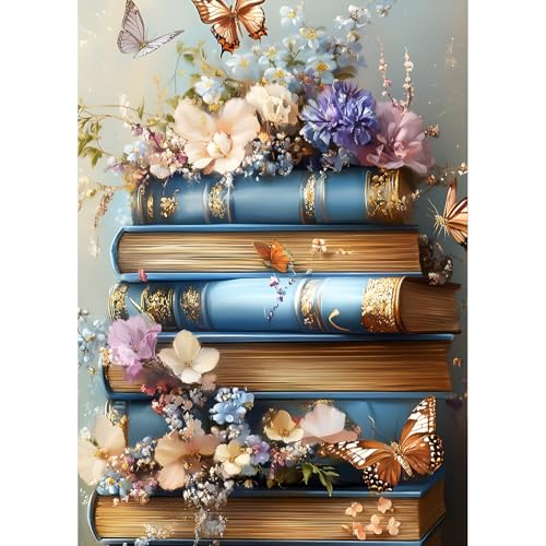 QQYRHN 5D Alte Bücher Diamond Painting Kit für Erwachsene Anfänger Blumen Diamant Kunst Kits Vollständiges DIY Schmetterlinge Diamantstickerei-Set Perfekt zur Entspannung und Dekor 30x40 cm QQYRHN 5D Alte Bücher Diamond Painting Kit für Erwachsene Anfänger Blumen Diamant Kunst Kits Vollständiges DIY Schmetterlinge Diamantstickerei-Set Perfekt zur Entspannung und Dekor 30x40 cm von QQYRHN