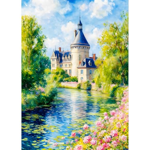 QQYRHN 5D Altes Schloss Diamond Painting Kit für Erwachsene Anfänger Fluss Diamant Kunst Kits Vollständiges DIY Wildblumen Diamantstickerei-Set Perfekt zur Entspannung und Dekor 30x40 cm QQYRHN 5D Altes Schloss Diamond Painting Kit für Erwachsene Anfänger Fluss Diamant Kunst Kits Vollständiges DIY Wildblumen Diamantstickerei-Set Perfekt zur Entspannung und Dekor 30x40 cm von QQYRHN