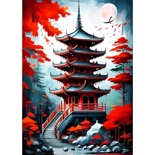 QQYRHN 5D Architektur Diamond Painting Kit für Erwachsene Anfänger Pagode Diamant Kunst Kits Vollständiges DIY Chinesischer Stil Diamantstickerei-Set Perfekt zur Entspannung und Dekoration 30x40 cm QQYRHN 5D Architektur Diamond Painting Kit für Erwachsene Anfänger Pagode Diamant Kunst Kits Vollständiges DIY Chinesischer Stil Diamantstickerei-Set Perfekt zur Entspannung und Dekoration 30x40 cm von QQYRHN