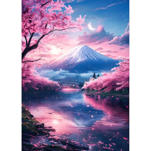 QQYRHN 5D Berg Fuji Diamond Painting Kit für Erwachsene Anfänger Kirschblüte Diamant Kunst Kits Vollständiges DIY Nachteinbruch Diamantstickerei-Set Perfekt zur Entspannung und Dekoration 30x40 cm QQYRHN 5D Berg Fuji Diamond Painting Kit für Erwachsene Anfänger Kirschblüte Diamant Kunst Kits Vollständiges DIY Nachteinbruch Diamantstickerei-Set Perfekt zur Entspannung und Dekoration 30x40 cm von QQYRHN