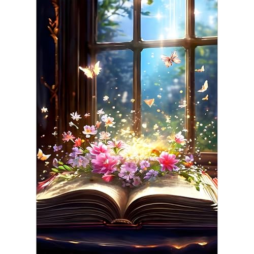 QQYRHN 5D Buch Fenster Diamond Painting Kit für Erwachsene Anfänger Blumen Diamant Kunst Kits Vollständiges DIY Traumland Diamantstickerei-Set Perfekt zur Entspannung und Dekoration 30x40 cm QQYRHN 5D Buch Fenster Diamond Painting Kit für Erwachsene Anfänger Blumen Diamant Kunst Kits Vollständiges DIY Traumland Diamantstickerei-Set Perfekt zur Entspannung und Dekoration 30x40 cm von QQYRHN