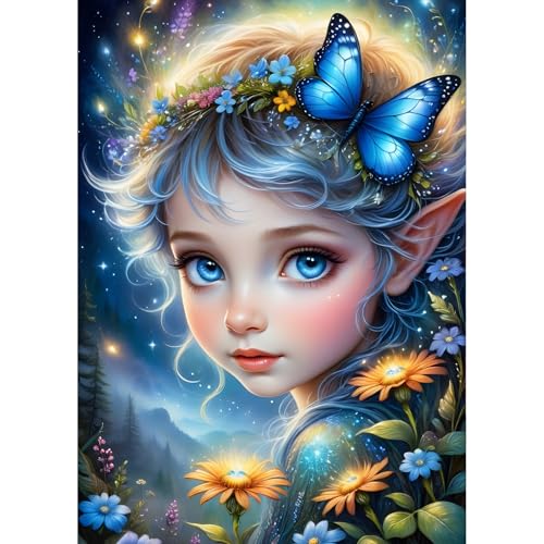 QQYRHN 5D Elfe Fee Diamond Painting Kit für Erwachsene Anfänger Schmetterling Diamant Kunst Kits Vollständiges DIY Traumland Diamantstickerei-Set Perfekt zur Entspannung und Dekoration 30x40 cm QQYRHN 5D Elfe Fee Diamond Painting Kit für Erwachsene Anfänger Schmetterling Diamant Kunst Kits Vollständiges DIY Traumland Diamantstickerei-Set Perfekt zur Entspannung und Dekoration 30x40 cm von QQYRHN