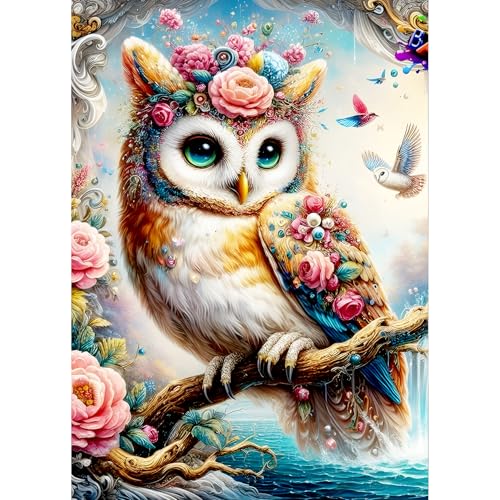 QQYRHN 5D Fantasie Eule Diamond Painting Kit für Erwachsene Anfänger Bunte Blumen Diamant Kunst Kits Vollständiges DIY Vogel Diamantstickerei-Set Perfekt zur Entspannung und Dekor 30x40 cm QQYRHN 5D Fantasie Eule Diamond Painting Kit für Erwachsene Anfänger Bunte Blumen Diamant Kunst Kits Vollständiges DIY Vogel Diamantstickerei-Set Perfekt zur Entspannung und Dekor 30x40 cm von QQYRHN
