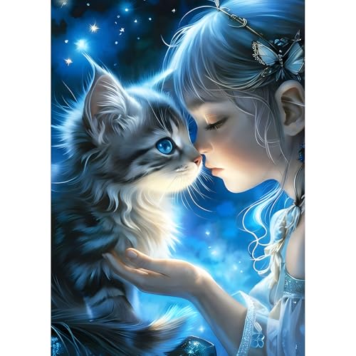 QQYRHN 5D Fee Kätzchen Diamond Painting Kit für Erwachsene Anfänger Katze Diamant Kunst Kits Vollständiges DIY Traumland Diamantstickerei-Set Perfekt zur Entspannung und Dekoration 30x40 cm QQYRHN 5D Fee Kätzchen Diamond Painting Kit für Erwachsene Anfänger Katze Diamant Kunst Kits Vollständiges DIY Traumland Diamantstickerei-Set Perfekt zur Entspannung und Dekoration 30x40 cm von QQYRHN