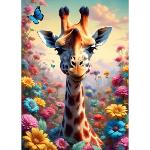 QQYRHN 5D Giraffe Diamond Painting Kit für Erwachsene Anfänger Bunte Blumen Diamant Kunst Kits Vollständiges DIY Fantasie Diamantstickerei-Set Perfekt zur Entspannung und Dekoration 30x40 cm QQYRHN 5D Giraffe Diamond Painting Kit für Erwachsene Anfänger Bunte Blumen Diamant Kunst Kits Vollständiges DIY Fantasie Diamantstickerei-Set Perfekt zur Entspannung und Dekoration 30x40 cm von QQYRHN