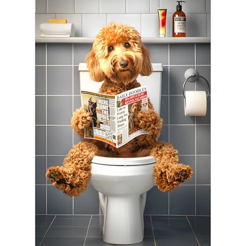 QQYRHN 5D Hund Beim Zeitungslesen Diamond Painting Kit für Erwachsene Anfänger Toilette Diamant Kunst Kits Vollständiges DIY Diamantstickerei-Set Perfekt zur Entspannung und Dekoration 30x40 cm QQYRHN 5D Hund Beim Zeitungslesen Diamond Painting Kit für Erwachsene Anfänger Toilette Diamant Kunst Kits Vollständiges DIY Diamantstickerei-Set Perfekt zur Entspannung und Dekoration 30x40 cm von QQYRHN