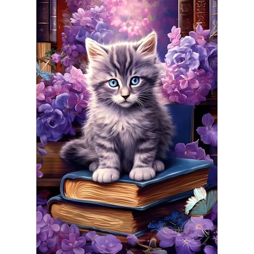 QQYRHN 5D Kätzchen Diamond Painting Kit für Erwachsene Anfänger Katze Diamant Kunst Kits Vollständiges DIY Buch Blumen Diamantstickerei-Set Perfekt zur Entspannung und Dekoration 30x40 cm QQYRHN 5D Kätzchen Diamond Painting Kit für Erwachsene Anfänger Katze Diamant Kunst Kits Vollständiges DIY Buch Blumen Diamantstickerei-Set Perfekt zur Entspannung und Dekoration 30x40 cm von QQYRHN