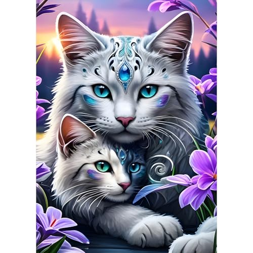 QQYRHN 5D Kätzchen Diamond Painting Kit für Erwachsene Anfänger Katze Diamant Kunst Kits Vollständiges DIY Bunte Blumen Diamantstickerei-Set Perfekt zur Entspannung und Dekoration 30x40 cm QQYRHN 5D Kätzchen Diamond Painting Kit für Erwachsene Anfänger Katze Diamant Kunst Kits Vollständiges DIY Bunte Blumen Diamantstickerei-Set Perfekt zur Entspannung und Dekoration 30x40 cm von QQYRHN