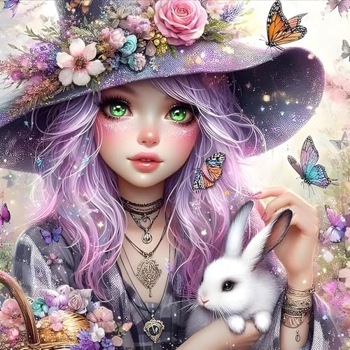 QQYRHN 5D Prinzessin Diamond Painting Kit für Erwachsene Anfänger Kaninchen Diamant Kunst Kits Vollständiges DIY Blumen Diamantstickerei-Set Perfekt zur Entspannung und Dekoration 30x30 cm QQYRHN 5D Prinzessin Diamond Painting Kit für Erwachsene Anfänger Kaninchen Diamant Kunst Kits Vollständiges DIY Blumen Diamantstickerei-Set Perfekt zur Entspannung und Dekoration 30x30 cm von QQYRHN
