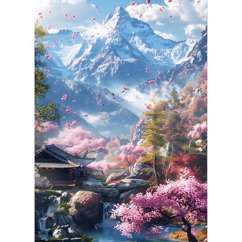QQYRHN 5D Schneeberg Diamond Painting Kit für Erwachsene Anfänger Blumen Diamant Kunst Kits Vollständiges DIY Landschaft Diamantstickerei-Set Perfekt zur Entspannung und Dekoration 30x40 cm von QQYRHN