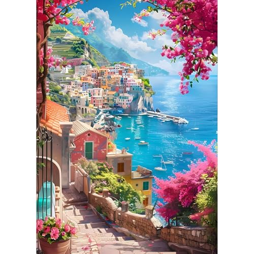 QQYRHN 5D Seelandschaft Diamond Painting Kit für Erwachsene Anfänger Kleinstadt Diamant Kunst Kits Vollständiges DIY Fischerdorf Diamantstickerei-Set Perfekt zur Entspannung und Dekor 30x40 cm QQYRHN 5D Seelandschaft Diamond Painting Kit für Erwachsene Anfänger Kleinstadt Diamant Kunst Kits Vollständiges DIY Fischerdorf Diamantstickerei-Set Perfekt zur Entspannung und Dekor 30x40 cm von QQYRHN