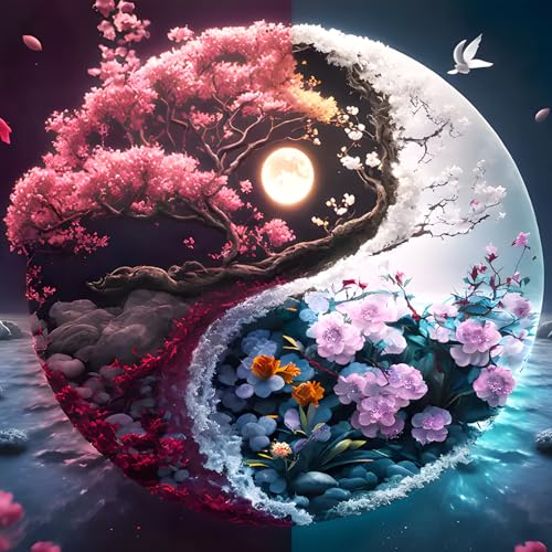 QQYRHN 5D Tai Chi Diamond Painting Kit für Erwachsene Anfänger Sonne und Mond Diamant Kunst Kits Vollständiges DIY Yin Yang Diamantstickerei-Set Perfekt zur Entspannung und Dekor 30x30 cm QQYRHN 5D Tai Chi Diamond Painting Kit für Erwachsene Anfänger Sonne und Mond Diamant Kunst Kits Vollständiges DIY Yin Yang Diamantstickerei-Set Perfekt zur Entspannung und Dekor 30x30 cm von QQYRHN
