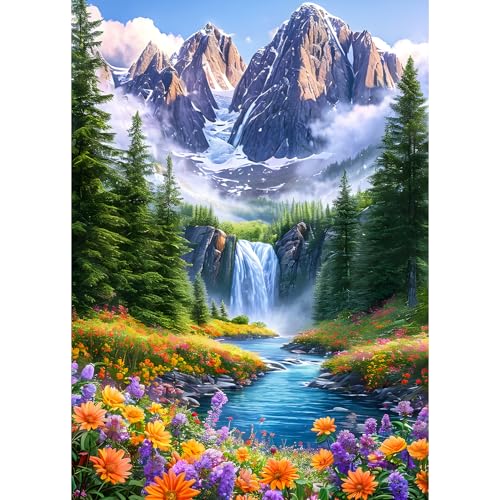 QQYRHN 5D Verschneiter Berg Diamond Painting Kit für Erwachsene Anfänger Fluss Diamant Kunst Kits Vollständiges DIY Wildblumen Diamantstickerei-Set Perfekt zur Entspannung und Dekoration 30x40 cm QQYRHN 5D Verschneiter Berg Diamond Painting Kit für Erwachsene Anfänger Fluss Diamant Kunst Kits Vollständiges DIY Wildblumen Diamantstickerei-Set Perfekt zur Entspannung und Dekoration 30x40 cm von QQYRHN