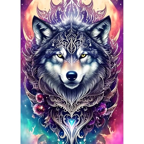 QQYRHN Wolf Diamond Painting Kits for Beginners Adults,5D Moon Diamond Art Kits, DIY Round Full Drill Fantasy Gem Art with Painting Kits for Home Wall Decor 12x16 Inch QQYRHN Wolf Diamond Painting Kits for Beginners Adults,5D Moon Diamond Art Kits, DIY Round Full Drill Fantasy Gem Art with Painting Kits for Home Wall Decor 12x16 Inch von QQYRHN
