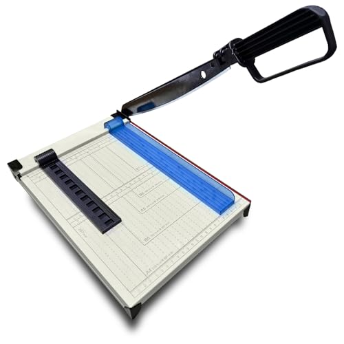 QQdou Guillotine Papierschneider, robuster Titan-Papierschneider, robuste Metall-Basisplatte, Schneidleistung bis zu 12 Blatt, für Etikett, Grußkarte, Karton, Gutschein, Bastelpapier und Fotos QQdou Guillotine Papierschneider, robuster Titan-Papierschneider, robuste Metall-Basisplatte, Schneidleistung bis zu 12 Blatt, für Etikett, Grußkarte, Karton, Gutschein, Bastelpapier und Fotos von QQdou