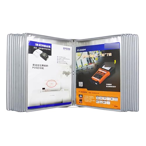QSJY Sichttafelsystem Wand Sichttafeln A4, Fächermappe 20 grau Tafeln (Color : Grey-A4 Letter) von QSJY