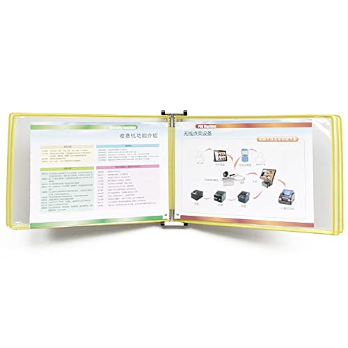 QSJY Sichttafelsystem Wand Sichttafeln A4, Fächermappe 5 Grün Tafeln (Color : Yellow-A4 Letter) von QSJY