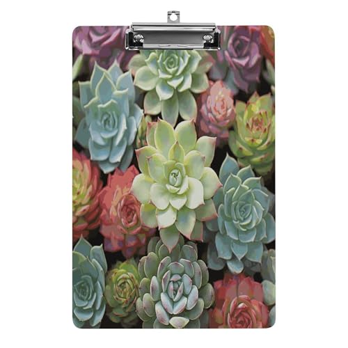 Acryl-Klemmbrett, 32,5 x 21,6 cm, transparent, hält 100 Blatt, lustig, grüne Sukkulenten, Druck, flaches Profil, Clip für Büro, Restaurant Acryl-Klemmbrett, 32,5 x 21,6 cm, transparent, hält 100 Blatt, lustig, grüne Sukkulenten, Druck, flaches Profil, Clip für Büro, Restaurant von QSKDLAC
