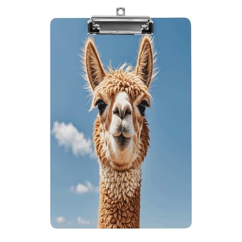 Acryl-Klemmbrett, 32,5 x 21,6 cm, transparent, hält 100 Blatt, lustig, niedlich, Alpaka-Druck, flaches Profil, Clip für Büro, Restaurant Acryl-Klemmbrett, 32,5 x 21,6 cm, transparent, hält 100 Blatt, lustig, niedlich, Alpaka-Druck, flaches Profil, Clip für Büro, Restaurant von QSKDLAC