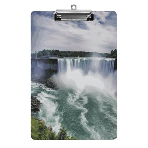 Acryl-Klemmbrett, 32,5 x 21,6 cm, transparent, hält 100 Blatt, lustige Niagarafälle, Druck, flaches Profil, Clip für Büro, Restaurant Acryl-Klemmbrett, 32,5 x 21,6 cm, transparent, hält 100 Blatt, lustige Niagarafälle, Druck, flaches Profil, Clip für Büro, Restaurant von QSKDLAC