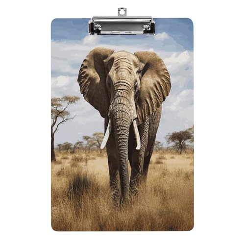 Acryl-Klemmbrett, 32,5 x 21,6 cm, transparent, hält 100 Blatt, lustiger Elefantendruck, flaches Profil, Clip für Büro, Restaurant Acryl-Klemmbrett, 32,5 x 21,6 cm, transparent, hält 100 Blatt, lustiger Elefantendruck, flaches Profil, Clip für Büro, Restaurant von QSKDLAC