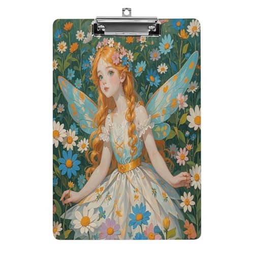 Acryl-Klemmbrett, 32,5 x 21,6 cm, transparent, hält 100 Blatt, lustiger Pfhorn-Blumenfeen-Druck, flaches Profil-Clip für Büro, Restaurant Acryl-Klemmbrett, 32,5 x 21,6 cm, transparent, hält 100 Blatt, lustiger Pfhorn-Blumenfeen-Druck, flaches Profil-Clip für Büro, Restaurant von QSKDLAC
