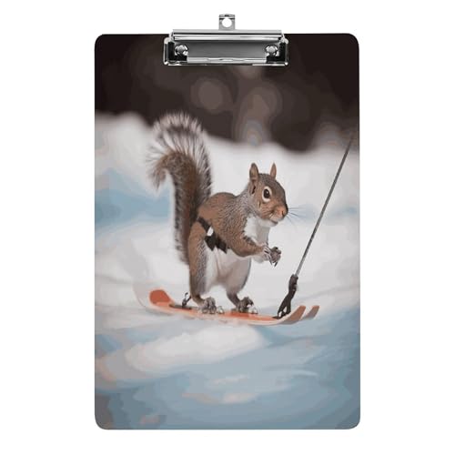 Acryl-Klemmbrett, 32,5 x 21,6 cm, transparent, hält 100 Blatt, lustiges Skifahren, Tierdruck, flaches Profil, Clip für Büro, Restaurant Acryl-Klemmbrett, 32,5 x 21,6 cm, transparent, hält 100 Blatt, lustiges Skifahren, Tierdruck, flaches Profil, Clip für Büro, Restaurant von QSKDLAC