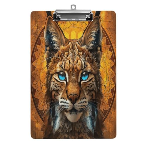 Acryl-Klemmbrett, 32,5 x 21,6 cm, transparente Klemmbretter, hält 100 Blatt, lustig, blauäugig, Bobcat-Druck, flaches Profil, Clip für Büro, Restaurant Acryl-Klemmbrett, 32,5 x 21,6 cm, transparente Klemmbretter, hält 100 Blatt, lustig, blauäugig, Bobcat-Druck, flaches Profil, Clip für Büro, Restaurant von QSKDLAC