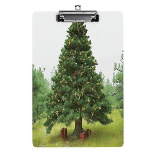 Acryl-Klemmbrett, 32,5 x 21,6 cm, transparente Klemmbretter, hält 100 Blatt, lustiger Garlad Pine Tree Druck, niedriges Profil, Clip für Büro, Restaurant Acryl-Klemmbrett, 32,5 x 21,6 cm, transparente Klemmbretter, hält 100 Blatt, lustiger Garlad Pine Tree Druck, niedriges Profil, Clip für Büro, Restaurant von QSKDLAC