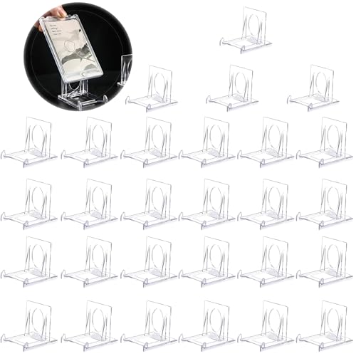 QSLKI 30 Stück Acryl Ständer Tellerständer Kunststoff, Aufsteller Ständer Verstellbar Dekotellerhalter Tellerständer Deko Aufsteller, Mini Staffeleien für Fotodisplays, Teller, Rahmen, Kochbücher QSLKI 30 Stück Acryl Ständer Tellerständer Kunststoff, Aufsteller Ständer Verstellbar Dekotellerhalter Tellerständer Deko Aufsteller, Mini Staffeleien für Fotodisplays, Teller, Rahmen, Kochbücher von QSLKI