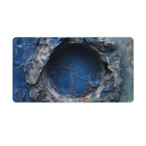 Schreibtischunterlage, erweitertes großes Mauspad, mit Loch in der Wand, Gaming-Mauspad, genähte Kanten, Laptop-Schreibtischunterlage, rutschfest, für Büro, Zuhause, 40 x 75 cm Schreibtischunterlage, erweitertes großes Mauspad, mit Loch in der Wand, Gaming-Mauspad, genähte Kanten, Laptop-Schreibtischunterlage, rutschfest, für Büro, Zuhause, 40 x 75 cm von QSMGHKD