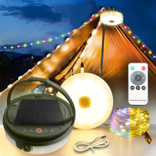 QSPORTPEAK Solar Camping Lichterkette Aussen 12M, 8 Beleuchtungsmodi, 3600mAh Aufrollbar Campinglampe Solar mit Fernbedienung und USB Wiederaufladbare für Camping,Hof und Wandern QSPORTPEAK Solar Camping Lichterkette Aussen 12M, 8 Beleuchtungsmodi, 3600mAh Aufrollbar Campinglampe Solar mit Fernbedienung und USB Wiederaufladbare für Camping,Hof und Wandern von QSPORTPEAK
