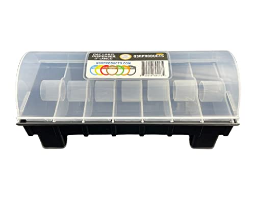 QSRProducts Etikettenspender mit 7 Fächern für Tag der Woche (für 2,5 cm Etiketten) – Lebensmitteletikettenhalter – Bestandsverwaltung von QSRProducts