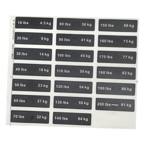 QSTDGVPW Gewichtsetiketten, Gewichtsaufkleber, Aufkleber für Bodybuilding, Gewichtheben, Trainingsgeräte, Zubehör, 7cmx2cm QSTDGVPW Gewichtsetiketten, Gewichtsaufkleber, Aufkleber für Bodybuilding, Gewichtheben, Trainingsgeräte, Zubehör, 7cmx2cm von QSTDGVPW