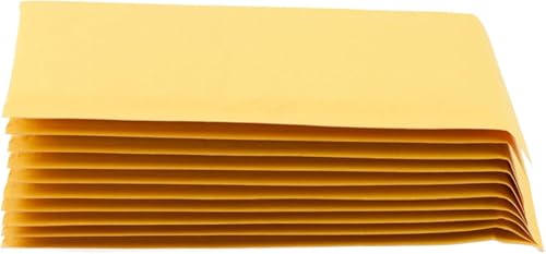 QSWY Luftpolster-Versandtaschen aus Kraftpapier, für Versand und Verpackung, selbstklebend, wasserdicht, Gelb, 10 Stück, 11,4 x 15,2 cm von QSYW