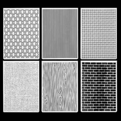 Prägeschablone für geometrische Hintergrund, Prägeschablonen für Kartenherstellung, Prägemaschine, Papierkarten-Prägeschablone, Kunststoff-Prägeschablone für Scrapbooking, Fotoalbum, Basteln, 10 x 14 von QSZKeer