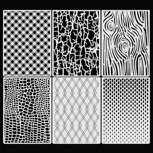 Prägeschablone für geometrische Hintergrund, Prägeschablonen für Kartenherstellung, Prägemaschine, Papierkarten-Prägeschablone, Kunststoff-Prägeschablone für Scrapbooking, Fotoalbum, Basteln, 15 x 21 von QSZKeer