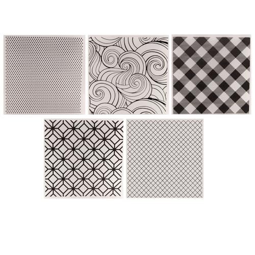 Prägeschablonen mit geometrischem Hintergrund für Kartenherstellung, Prägemaschinen-Vorlagen, Papierkarten-Prägeschablone, Kunststoff-Prägeschablone für Scrapbooking, Fotoalbum, Basteldekoration, 15,2 von QSZKeer