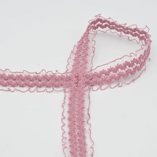Elastische Spitze | 30 mm breit | 5 Farben | Länge ab 2m | Meterware (old pink) von QT