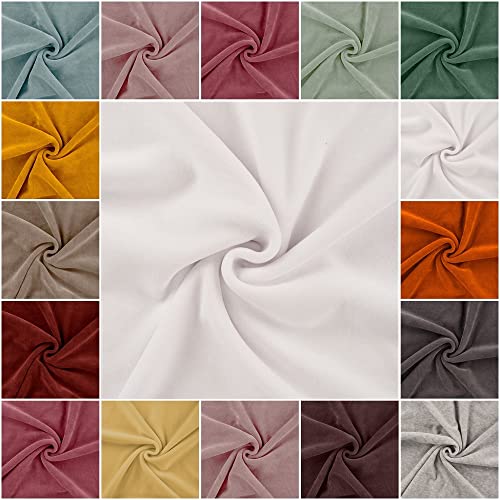 Nickistoff Nicky Velours | viele Farben | Uni | Ökotex | ab 50 cm (weiß) von QT