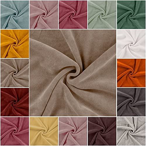 Nickistoff Nicky Velours | viele Farben | uni | Ökotex | ab 50 cm (mudd) von QT