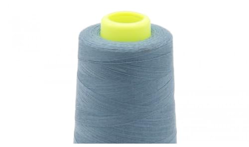 Overlockgarn 3000 Yard – Stärke 120 – 100 % Polyester – Reißfest & Farbecht – Für Overlock und Coverlock – 1 Kone – 30 Farben verfügbar – Nähgarn für alle Näharbeiten (501 ashley blue) von QT