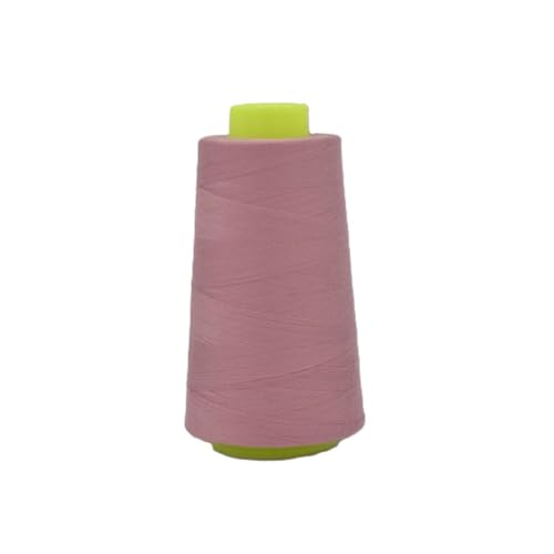 Overlockgarn 3000 Yard – Stärke 120 – 100 % Polyester – Reißfest & Farbecht – Für Overlock und Coverlock – 1 Kone – 30 Farben verfügbar – Nähgarn für alle Näharbeiten (130 old pink) von QT