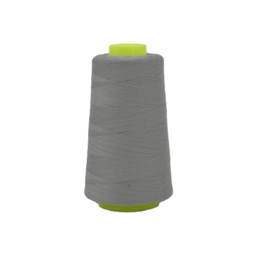 Overlockgarn | 3000 yard/Kone | Stärke 120, Garn für Overlock-Nähmaschinen (651 light grey mel.) von QT