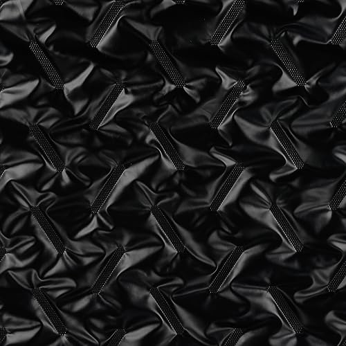 Stepper Steppstoff Jackenstoff Quilt | FABRIZIO | zum Nähen von Bekleidung wie Jacken und Mäntel | Meterware | ab 0,5 m (schwarz) von QT