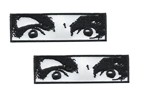 Kompatibel mit Charles Manson Aufnäher, bestickt, zum Aufbügeln, Aufnähen, Emblem für Outdoor-Sport, 2 Stück von QTAOEIONG