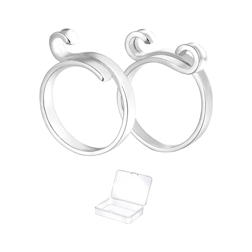 Häkelring-Fingerhaken – Häkelring mit Garnspannung | Verstellbare Häkelringe für Finger | 2,4 cm Legierungs-Häkelring zum Häkeln | Offener Fingerring mit Strickschlaufe und Box für Mutter und Oma Häkelring-Fingerhaken – Häkelring mit Garnspannung | Verstellbare Häkelringe für Finger | 2,4 cm Legierungs-Häkelring zum Häkeln | Offener Fingerring mit Strickschlaufe und Box für Mutter und Oma von QTFYE