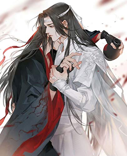 QTRT MO DAO ZU SHI Lan Zhan Wangji Und Wei Wuxian Malklasse Bar Anime DIY 5D Diamant Malkasten Full Arts Craft Canvas Hauptwanddekor DIY Puzzle Eltern-Kind-Interactive Cartoon 5d Diamant-Painting-Bohr von QTRT