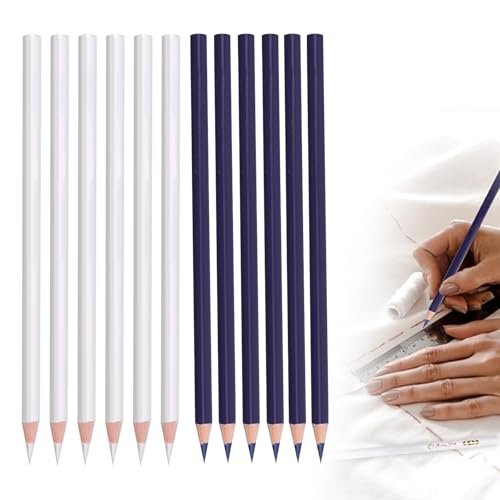QTTRPCU 12 Stück Schneiderkreidestift, Nähkreide, Kreidestift Mähen für Stoffmarker Accessories Dressmaker von QTTRPCU